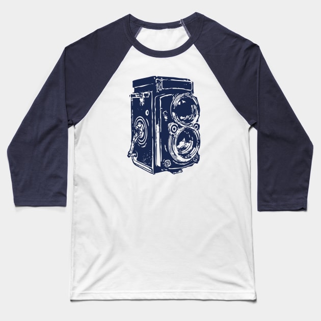 Retro Picture With Classic Camera Baseball T-Shirt by TheCatCaitlin